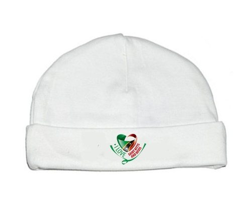 Bonnet bebé personalizado amo a Saint Kitts y Nevis