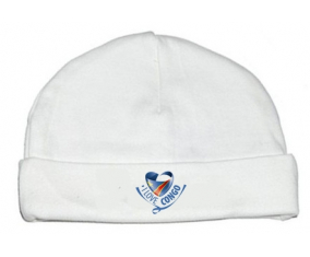Bonnet bebé personalizado amo la República Democrática del Congo