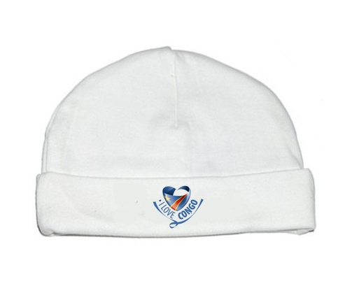 Bonnet bebé personalizado amo la República Democrática del Congo