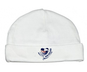 Bonnet bebé personalizado que amo new Zelanda