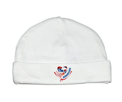 Bonnet bebé personalizado que amo Dominicana