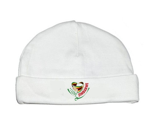 Bonnet bebé personalizado que amo Zimbabue