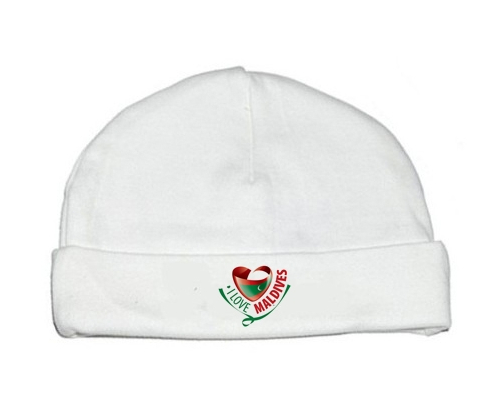 Bonnet bebé personalizado que amo Maldivas