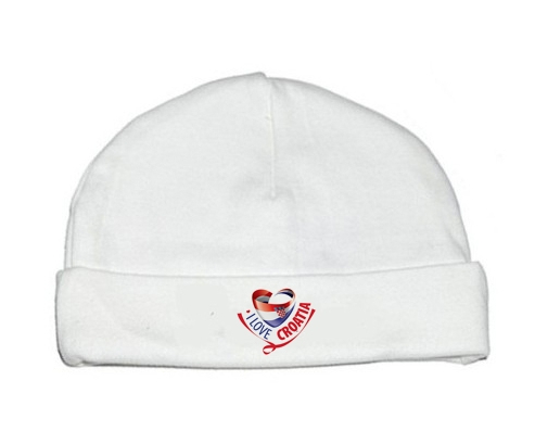 Bonnet bebé personalizado que amo Croacia