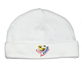 Bonnet bebé personalizado que amo Ecuador