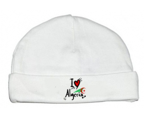 Bonnet bebé personalizado me encanta Argelia ' bandera