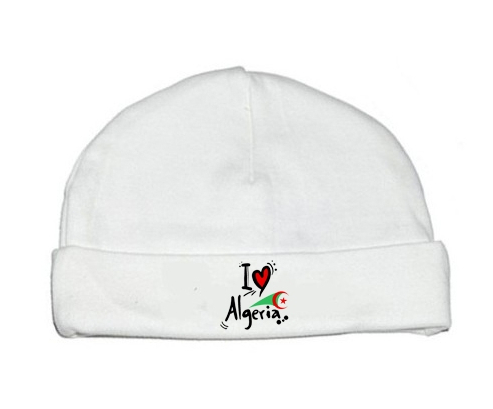Bonnet bebé personalizado me encanta Argelia ' bandera