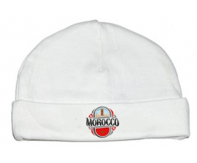 Bonnet bebé bandera personalizada Marruecos Diseño 2