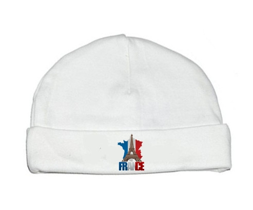 Tarjeta de France personalizada del bebé bonnet - Torre Eiffel