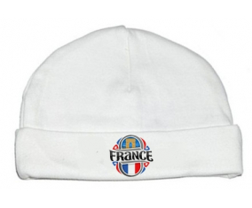 Bonnet bandera de bebé personalizada France Diseño 1
