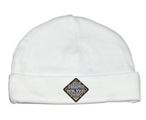 Bonnet bebé personalizado Ciudad de París diseño 3