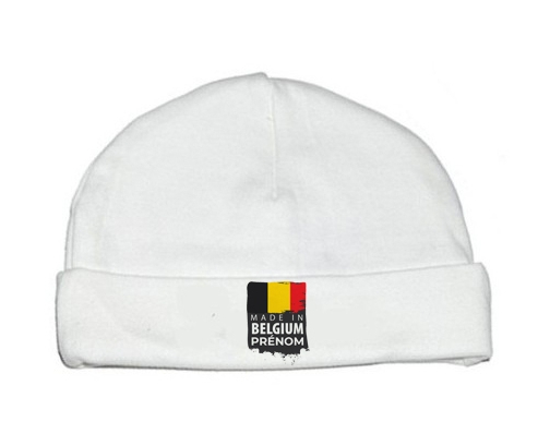 Bonnet bebé personalizado hecho en Bélgica diseño 1