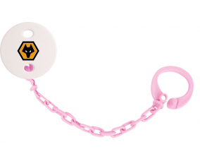 Attache-tetine Wolverhampton Wanderers Club de Fútbol Color Rosa Claro