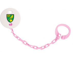 Attache-chupar norwich City Football Club de color rosa claro
