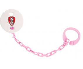 Attache-tetine Rotherham United Football Club color rosa claro