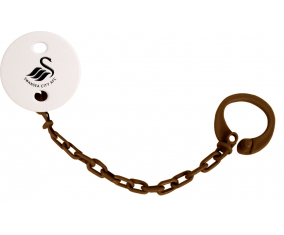 Attache-tetine Swansea City Asociación Club de Fútbol Color Brown