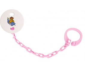 Attache-tetina Real Sociedad color rosa claro