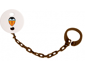 Attache-tetine Valencia Club de Fetbol Color Brown