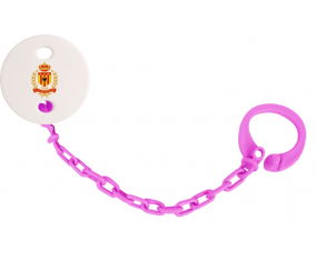 Attache-tétine amarillo rojo KV Malines color fuschia rosa