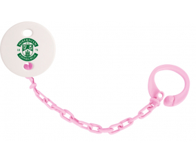 Attache-tétine Hibernian Football Club color rosa claro