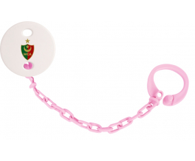 Attache-tetine Mouloudia Club Argelinos de color rosa claro