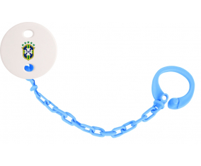 Attache-tetina selección brasileña de fútbol color azul turquesa