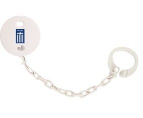 Attache-tétine Grecia selección de fútbol color blanco