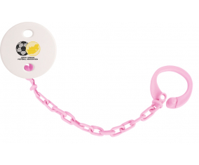 Attache-tetina selección sudafrican de fútbol color rosa claro