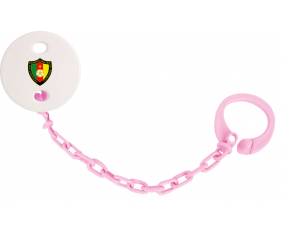 Attache-Tétine Camerún color de la selección camerunesa de fútbol color rosa claro