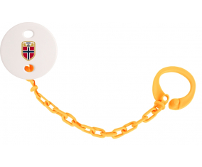 Attache-Tétine Noruega color de la selección noruega de fútbol naranja