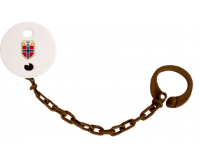 Attache-Tétine Noruega color de la selección noruega de fútbol Brown