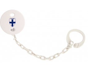 Attache-tetina selección de fútbol de Finlandia color blanco