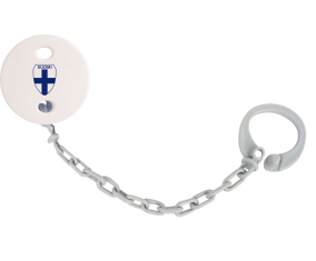 Attache-tetina selección de fútbol de Finlandia color gris