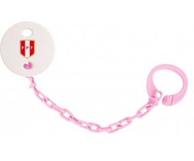 Attache-tetina selección peruana de fútbol color rosa claro