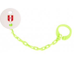Attache-tetina selección peruana de fútbol color verde