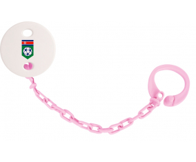 Attache-tetin Selección de Fútbol de Corea del Norte color rosa claro