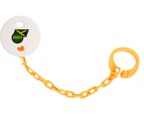 Attache-tetina selección de fútbol de Jamaica color naranja