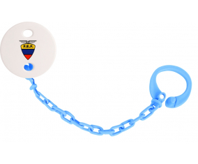 Attache-chupete ecuador selección de fútbol color azul turquesa
