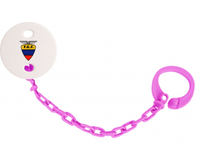 Attache-chupete ecuador selección de fútbol color Rose fuschia