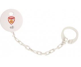 Attache-chupete de la selección de fútbol de Macedonia del Norte color blanco