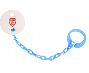 Attache-chupete de la selección de fútbol de Macedonia del Norte color azul turquesa