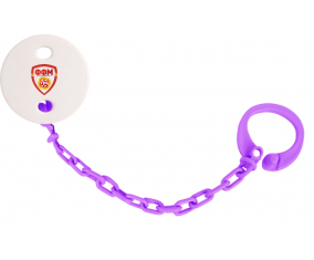 Attache-chupete de la selección de fútbol de Macedonia del Norte color Violet