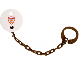 Attache-chupete de la selección de fútbol de Macedonia del Norte color Brown