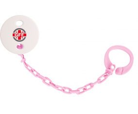 Attache-Tétine Georgia color de la selección de fútbol de Georgia Color rosa claro