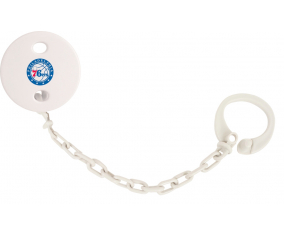 Attache-tetina Philadelphia 76ers color blanco