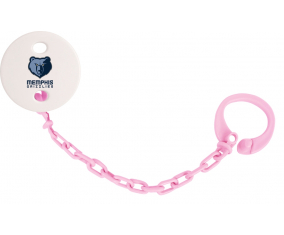 Attache-tetin Memphis Grizzlies de color rosa claro