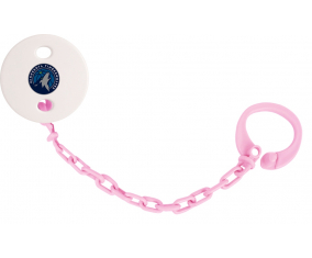 Attache-Piruleta Minnesota Timberwolves de color rosa claro