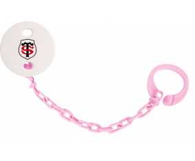 Attache-tetina Stade Toulousain rosa claro