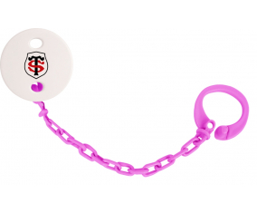 Attache-tetina Stade Toulousain rosa fuschia