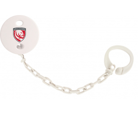 Attache-color blanco de Gloucester Rugby tetina